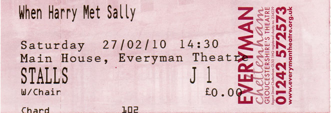 WHEN HARRY MET SALLY Ticket